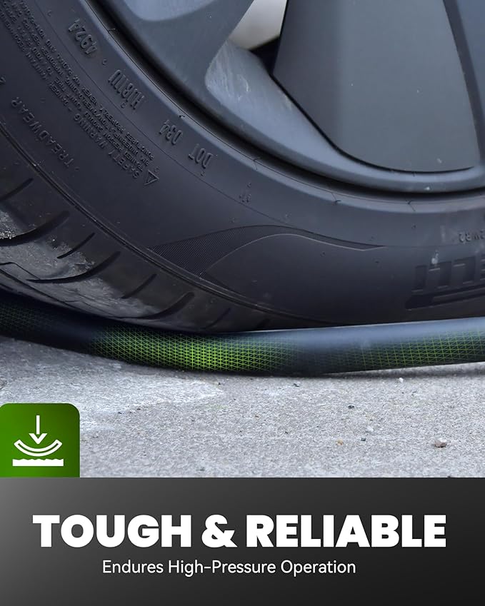 RAINPOINT Garden Hose 50ft x 5/8", Water Hose Heavy Duty, Flexible, Lightweight Durable Hybrid Hose with Swivel Handle for Yard, Car Wash, Pets, No Kink, Male to Female Fittings