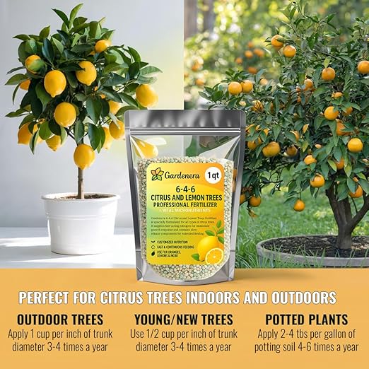 𝐁𝐄𝐒𝐓𝐒𝐄𝐋𝐋𝐄𝐑 Citrus Fertilizer + Vital Micronutrients - Perfect Balanced NPK for All Citrus - for Indoor and Outdoor Plants - Orange, Lime, Avocado and Lemon Tree Fertilizer [8 OZ]