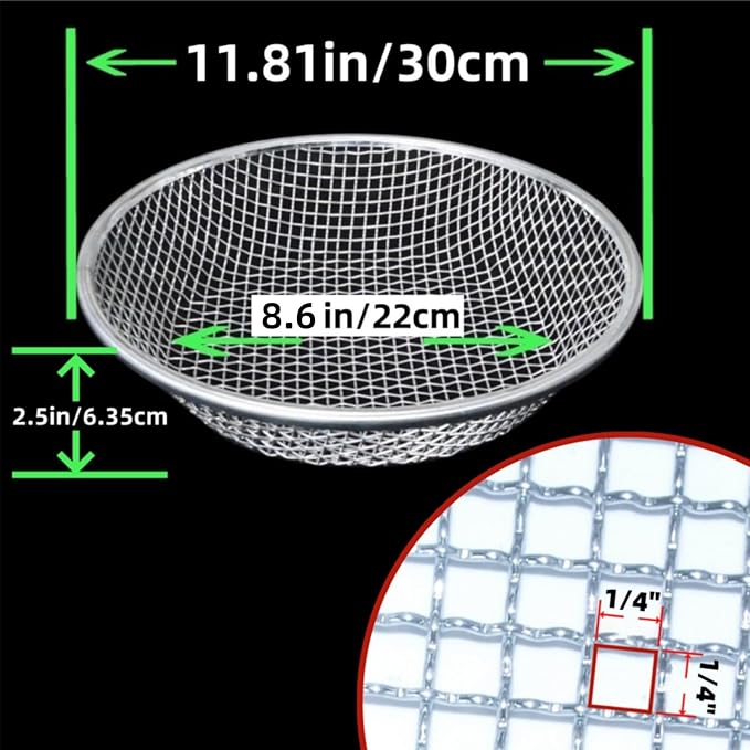 Garden Tool Set, Includes 1/4-inch Mesh Gardening Sifter, Trowel, Transplanter, and Cultivator for Outdoor Gardening, Ergonomic Yard Tool Kit