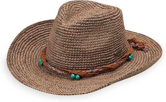 Wallaroo Hat Company Women’s Petite Catalina Cowboy – Natural Fiber, Adjustable Sizing for Smaller Crown Sizes – Chic Sun Hat