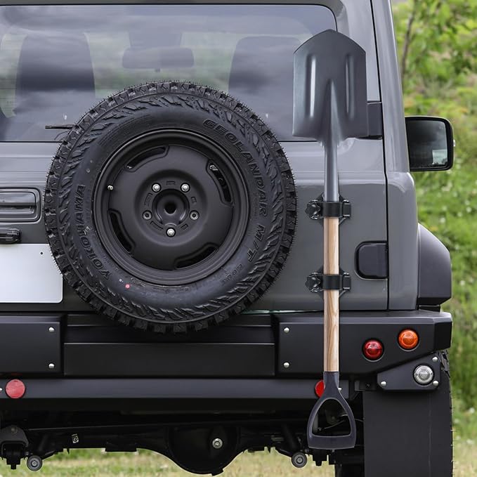 2 Pack Heavy Duty Magnetic Shovel Holder for Truck, No-Drill Strong Metal Magnet Mount Rack for Flag, Paddle, Utility Tool, Organizer for RV, Garage, Trailer, Cruise, ATV Storage