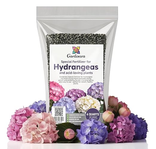 𝐁𝐄𝐒𝐓𝐒𝐄𝐋𝐋𝐄𝐑 Slow Release Hydrangea Fertilizer with Iron & Sulfur – Indoor & Outdoor Soil Acidifier for Miracle Growth - 4 QUARTS