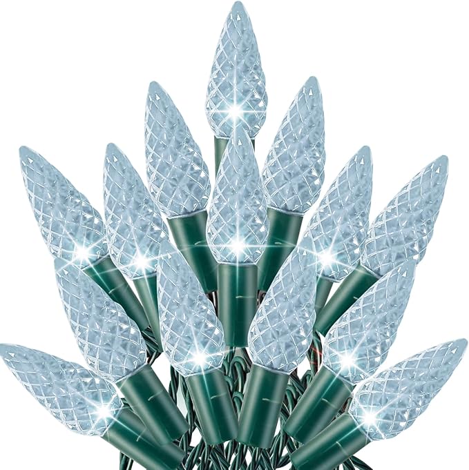 TW SHINE C6 Christmas String Lights, 200 LED 66 FT Christmas Lights Outdoor with 8 Modes Timer, Waterproof Connectable for Indoor Yard Xmas Tree House Christmas Decorations (White)