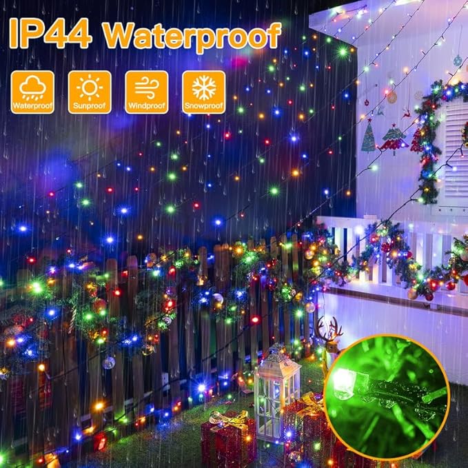 Ollny Christmas Lights, 210FT 640LED Color Changing Christmas Tree Lights with 11 Modes Remote Control, Outdoor Christmas Lights for Outside Indoor Patio Weddings Xmas Decorations