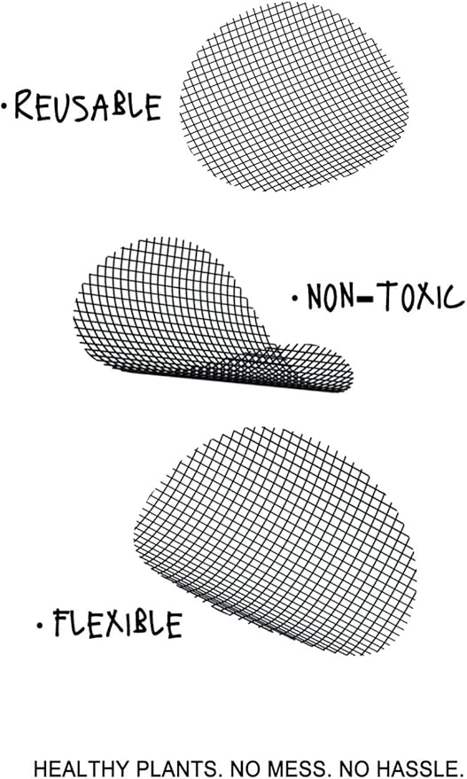 LE TAUCI Plant Pot Hole Mesh Pads, 2-Inch Round Flower Pot Drainage Covers, Prevent Soil Loss, Durable Reusable, Bonsai Bottom Grid Mat, Gardening Essentials, 50-Pack