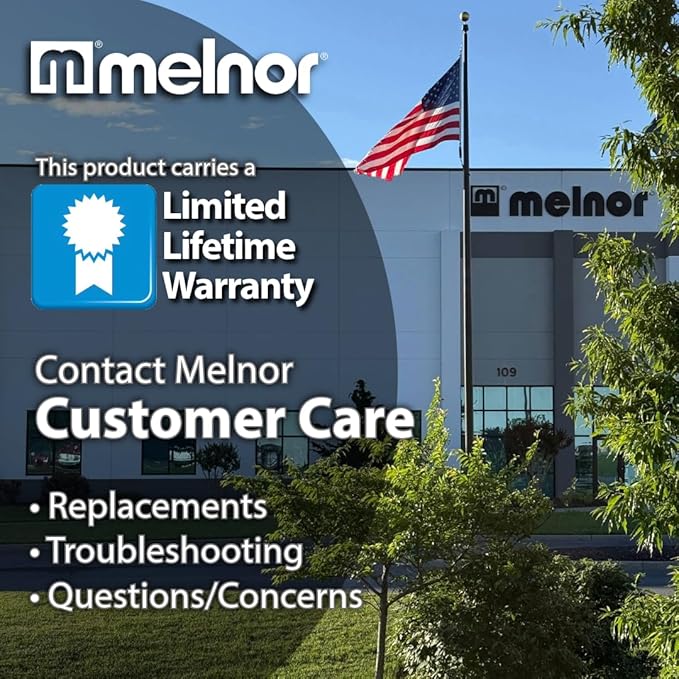 Melnor 65112-AMZ 6-Pattern Vortex Water Hose Sprayer Nozzle, QuickConnect Product Adapter, Black, Yellow, Slip Resistant Outdoor Hose Nozzle Sprayer for Watering Plants, Lawn, Car Washing, Patio, Pet