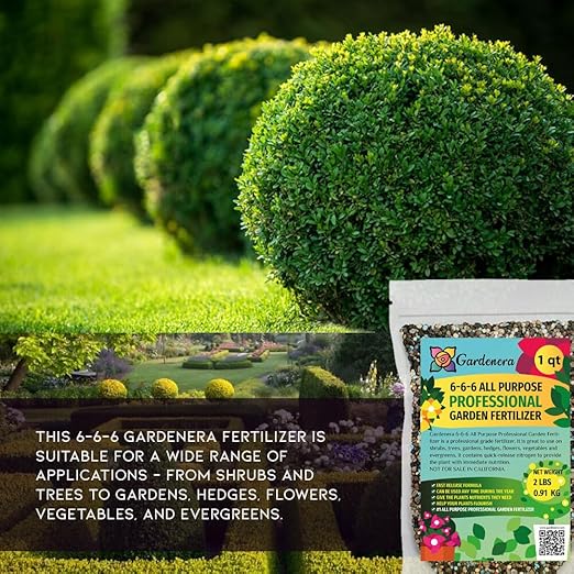 Gardenera All Purpose Garden Fertilizer (6-6-6) - Enhance The Health and Resilience of Your Plants - 4 QUARTS