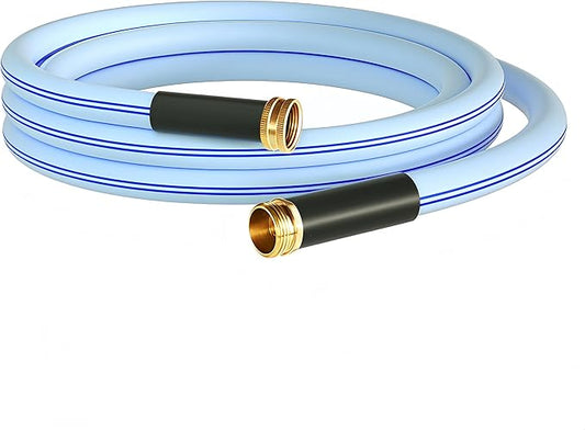 Atlantic Heavy Duty Garden Hose 10 ft x 5/8 inch Blue Color, Short Connection Leader Hose 10' with Male-Female Connectors (10 Feet Female to Male)