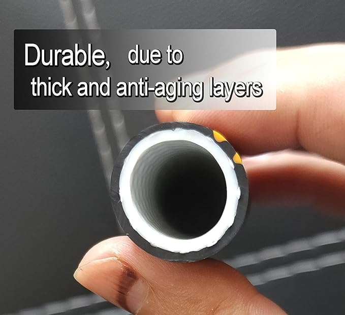 Atlantic Heavy Duty Garden Hose 200 ft x 5/8 Inch Black Color Water Hose (200 Feet)