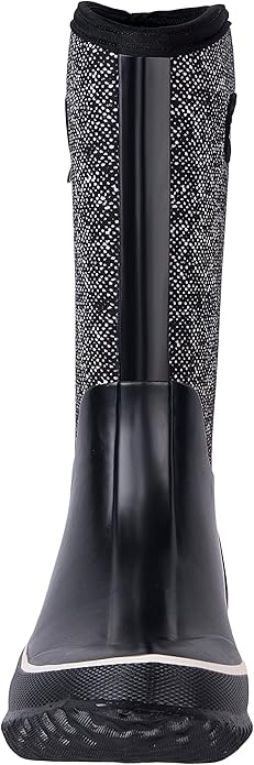 WTW Mid Calf Rain Boots for Women - Waterproof Insulated Neoprene Mud Boots Outdoor Hunting Garden Boots