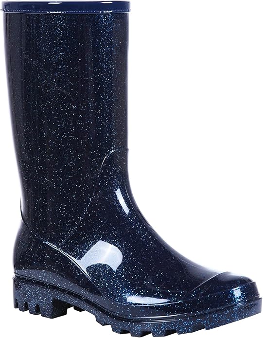 Evshine Women's Mid Calf Rain Boots Waterproof Garden Shoes