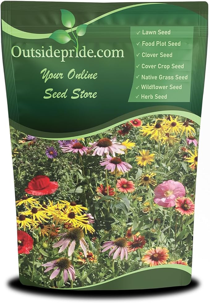 Outsidepride Midwest Wildflower Seed Mix - 1 Lb. Premium Blend of Annual & Perennial Native Wildflower Seeds for Midwestern States, Attracts Pollinators, Low-Maintenance, Ideal for Meadows & Gardens
