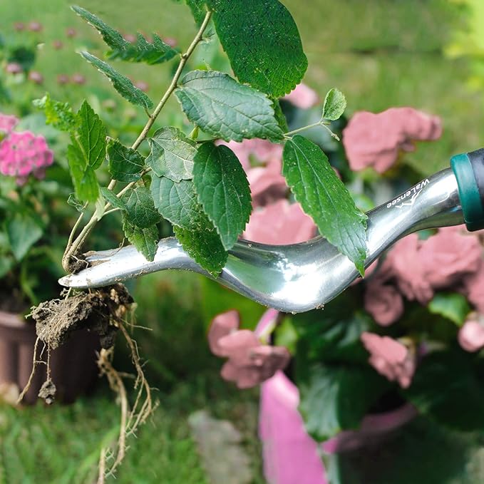 Walensee Stand Up Weeder and Weed Puller, Stand up Manual Weeder Hand Tool with 3 Claws, Stainless Steel and High Strength Foot Pedal, Weed Puller (Combo Pack - Stand Up Weeder & Hand Weeder)