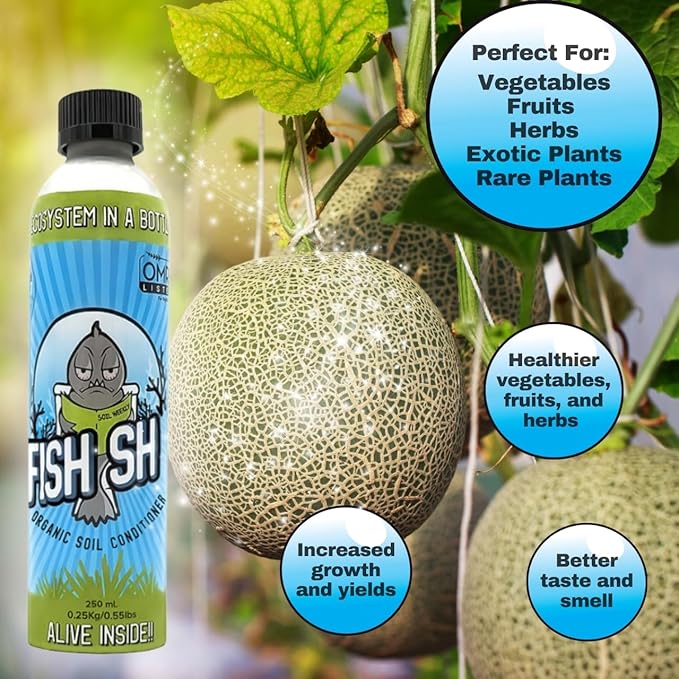 Fish Head Farms Organic Soil Conditioner for Yield and Flavor Enhancement. Improves Fertilizer Efficiency. Useful in Both Garden Soil and Hydroponics Applications. 250 mililiters