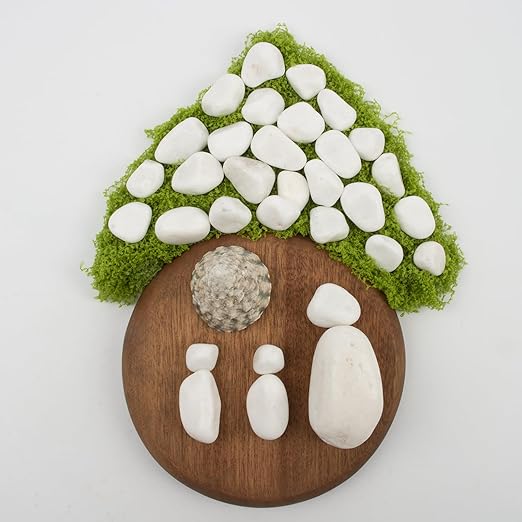 20 lbs White Polished Garden Stones, 0.5-1 Inch Decorative Rocks for Landscaping, Pathways, Yard Borders, Pots, Aquarium Decoration, and DIY Craft Projects (Pure White, Weight: 20 LB)