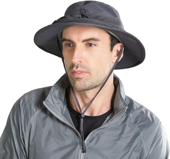 Fishing Hat Sun Protection Hat Mosquito Head Net for Outdoors Bucket Hat with Hidden Net Mesh