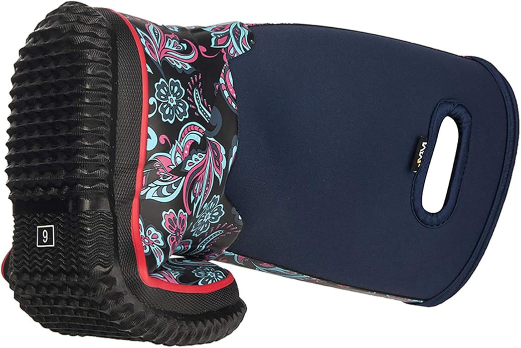 WTW Mid Calf Rain Boots for Women - Waterproof Insulated Neoprene Mud Boots Outdoor Hunting Garden Boots