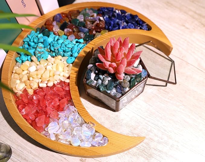 QINJIEJIE Aquatic Agate Crystals Chips Natural Stone Gravel Bulk Crushed Rocks Pieces Polished Quartz Stone 0.55Lbs Decorative Fish Tank Pebbles Vase Filler Irregular Shaped Tumbled Gemstone for Home