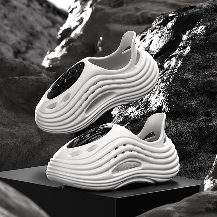 Unisex Breathable Wave Clogs - Lightweight Garden Shoes with Ventilation Holes, Non-Slip Indoor Outdoor Clogs for Men and Women