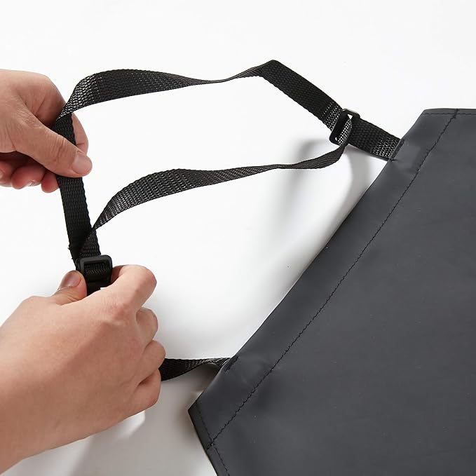 VWELL Vinyl Rubber Waterproof Apron, 41.5''Chemical Resistant Apron for Dishwashing, Lab Work, Butcher, Gardening, Dog Grooming PVC 2Pack