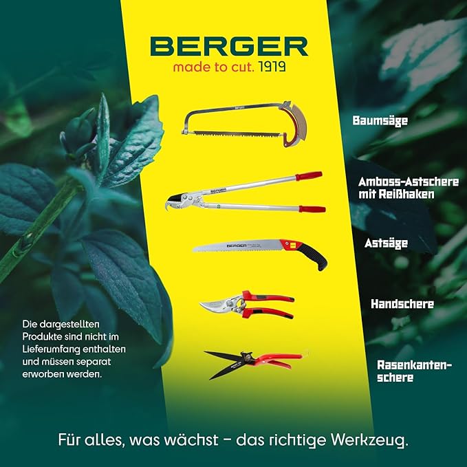 Berger hedge shear comfort 4595 with serrated blades and damper, length 57 cm