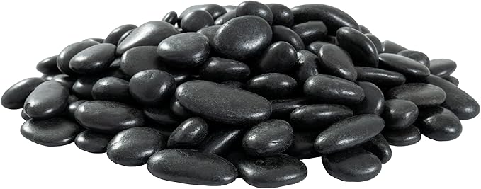 MSI Decorative Polished Black Pebbles, 0.4 Inch, 40 lb. Bag