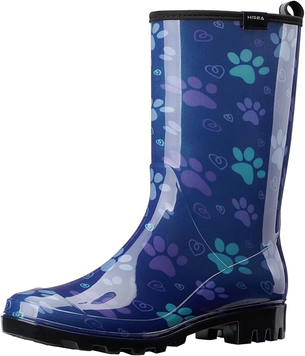 HISEA Women's Rain Boots Waterproof Mid Calf Garden Boots for Women