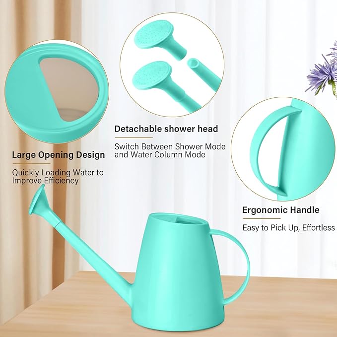 Plastic Watering Can - 1/2 Gallon - Turquoise