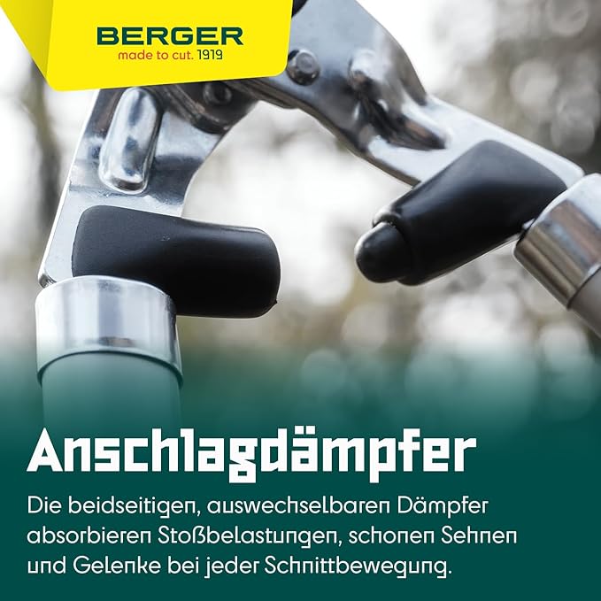 Berger hedge shear comfort 4595 with serrated blades and damper, length 57 cm