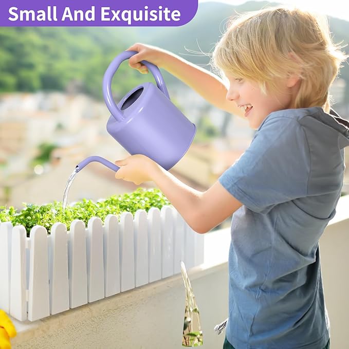 Watering Can, Stainless Steel Watering Can for Indoor & Outdoor Plants, 1L/35oz Long Spout Water Can with Handle, Rust-Proof Plant Watering Pot for House Plants, Garden Flowers