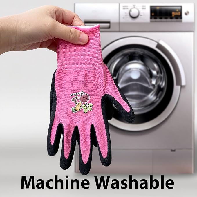 Evridwear Kids Gardening Gloves for Boys Girls Outdoor Yard Work,Planting (3-12 years)