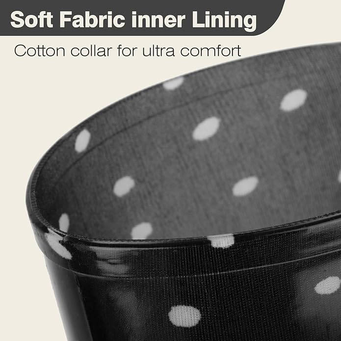 DaeRainy Tall Rain Boots for Women, Knee High Waterproof Slip On Garden Boots