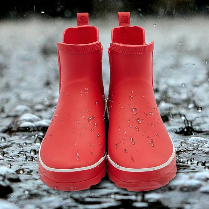 SWIFTFROG Rain Boots for Women - Waterproof Ankle Garden Shoes Anti-Slipping Floral Printed Rainboots for Ladies Stylish Light Ankle Rain Shoes, Women's Rain Footwear