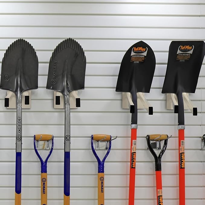 Zonon 2 Pcs Extra Wide Wall Mounted Tool Rack for Trimmers Blowers and Stepladders Heavy Duty Powder Coated Steel Storage Organizer for Garage Shed Workshop Tool Holder