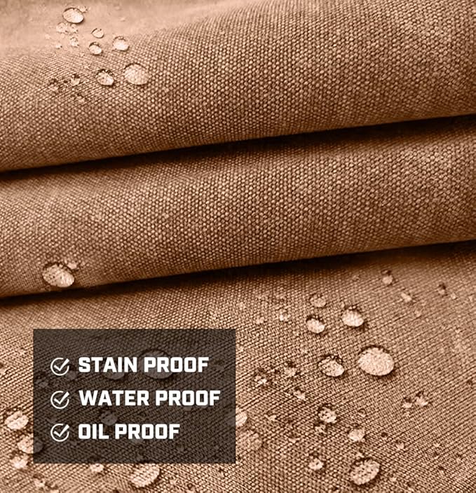 Woodworking Tool Apron, 22 OZ Waxed Canvas Durable Heavy Duty Work Shop Apron, Adjustable to Size S to XXL