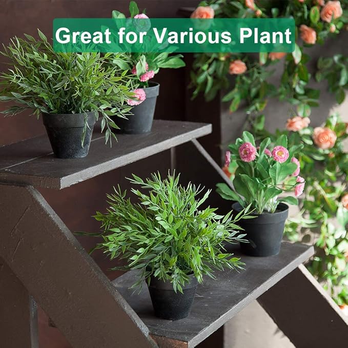 vensovo Black Terracotta & Clay Pots with Saucer - 6 Pack 5 Inch Terra Cotta Pot Ceramic Pottery Planter Cactus Flowerpots Drainage Hole, Great for Plants, Crafts and Wedding Favor