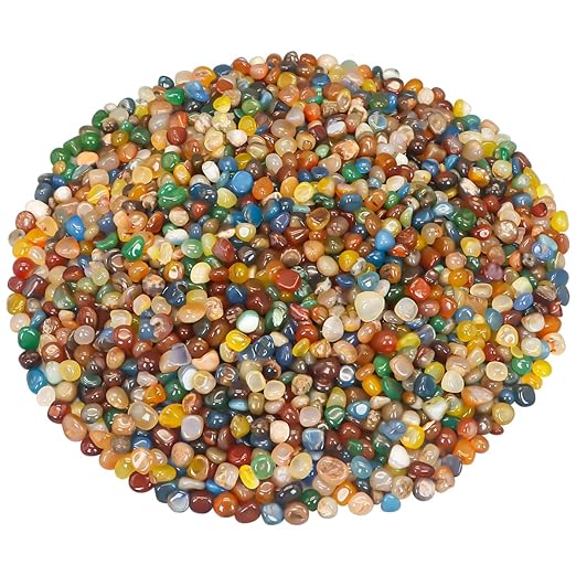Vase Filler,Landscaping Pebbles, River Rocks Decorative Ornamental Pebbles, DIY Smoothed Rocks for Potted Plant Resin Art Vase Fillers Aquarium Gravel Rocks (Colorful, 5 Pounds)
