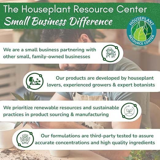 Indoor Plant Food by Houseplant Resource Center - Organic Liquid Fertilizer for Pothos, Peace Lily, Monstera, Cactus and More - 8 oz