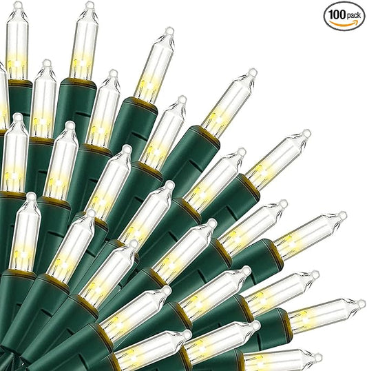 Uptotop Christmas 100 Count String Light, 20FT Plug in Waterproof String Light Decorations for Party Carnival Supplies, Outdoor Yard Garden Decor (Warm White)