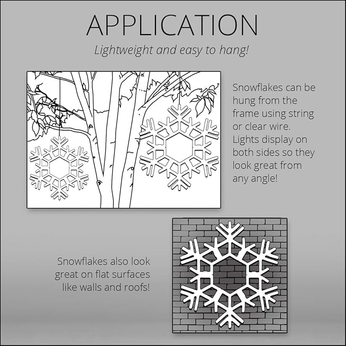 Kringle Traditions 20" Cool White Twinkle LED Snowflake – Folding Lighted Snowflake Decoration for Outdoor Christmas Displays, Large Holiday Yard Decor