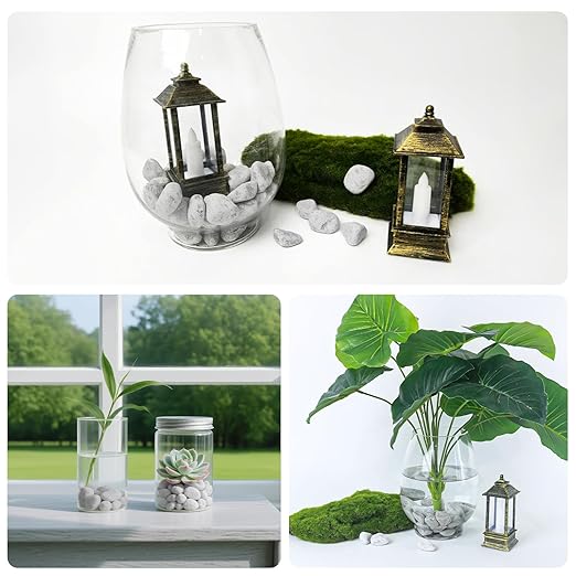 6LB Natural Grey Gravel, 0.8"-1.8" Large River Rocks,Pebbles for Indoor Outdoor Plants Pots Aquarium Fish Tank Pathways Backyard