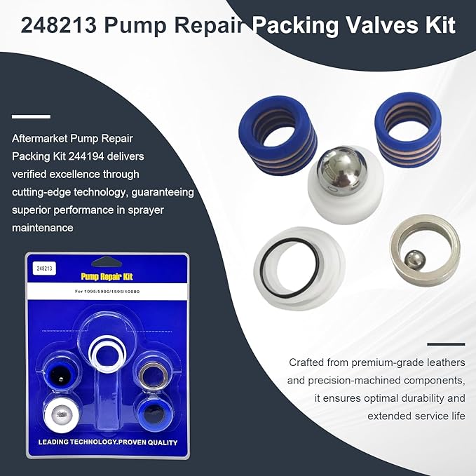 248213 Pump Repair Kit for Graco1095 1595 5900 10000 Airless Paint Sprayer Aftermarket