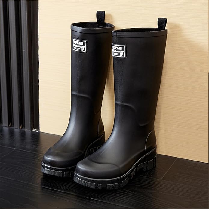 Nutropa Waterproof Mid Calf Women Rain Boots Lightweight Comfortable Wide Calf Garden Shoes