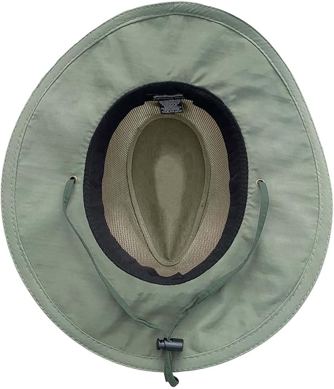 Mesh Crown Safari Men's Sun Hat, 3" Brim, Adjustable Chin Cord, UPF (SPF) 50+ Sunhat Protection