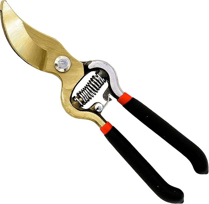 Garden Guru Indestructible Titanium Garden Clippers Professional Bypass Hand Pruner Pruning Shear with Comfort Grip Handles for Gardening Trimming and Yard Work Hardened Steel & Titanium Blade(4 Pack)