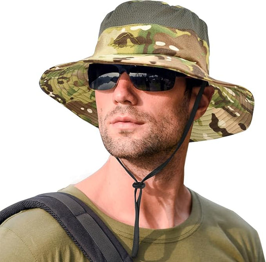 Sun Hats for Men Women Fishing Hat UPF 50+ Breathable Wide Brim Summer UV Protection Hat