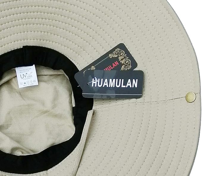 HUAMULAN 6" Super Wide Brim Sun Hats, Men and Women Bucket Hat for Fishing Hiking Garden Lawn Work Safari Camping Outdoor