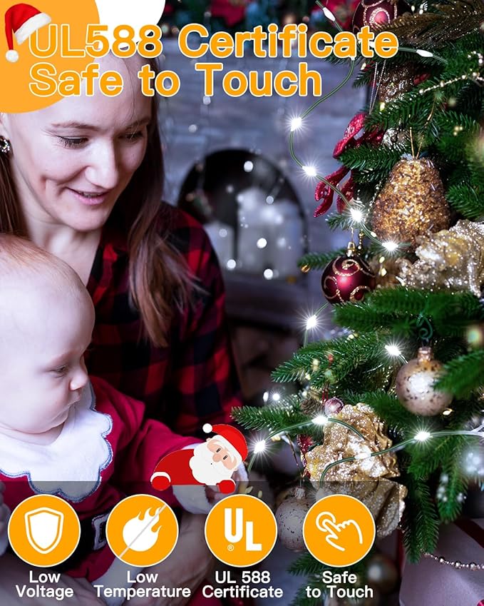 Christmas Lights 1200 LED 394 FT, Waterproof Outdoor String Lights with Remote and Timer, Christmas Tree Lights with 8 Modes Dimmable, Fairy Lights for Holiday Decor (Cool White)