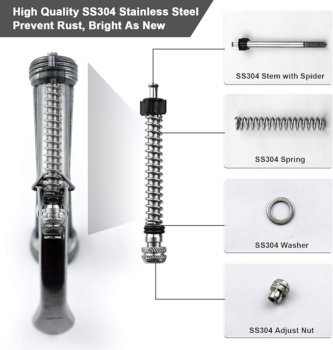 Hose Nozzle 2 Pack, Full Size Pistol Grip Water Nozzle Sprayer with Threaded Front, High Pressure Nozzle, Adjustable Spray Water Flow for Watering, Showering Pet, Washing Car, Silver