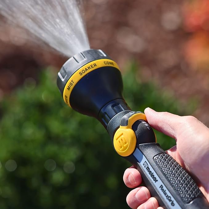 Melnor 65190AMZ RelaxGrip Flashlight 8 Pattern Nozzle w/Adpt